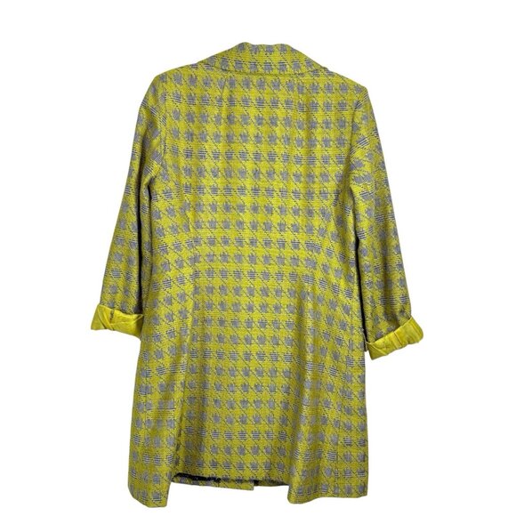 Cabi Regency Style 3491 Long Blazer Jacket Gold Black Houndstooth Size Large - Picture 3 of 6